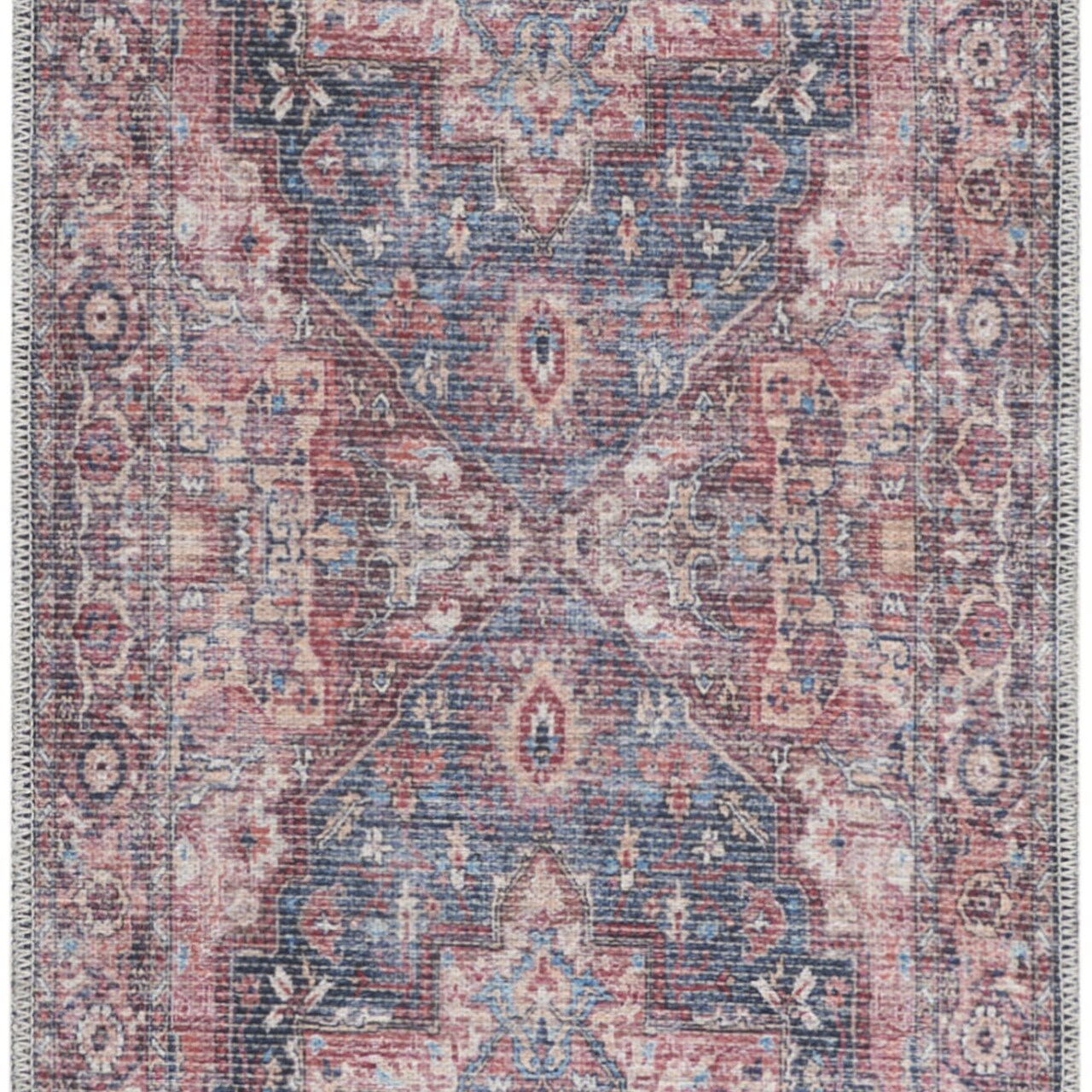 Edge Collections - 8' - Multicolor - Floral Washable Runner Rug for Inviting Spaces - 1 Piece